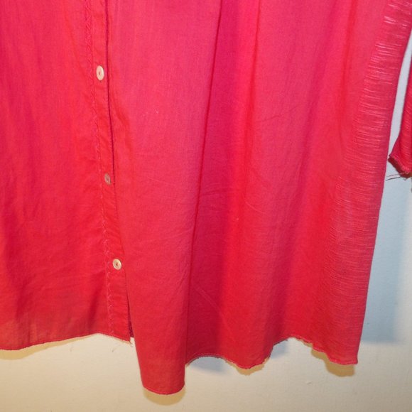 Code Bleu Lightweight Embroidered Button Down Shirt Sz XL - Picture 4 of 7